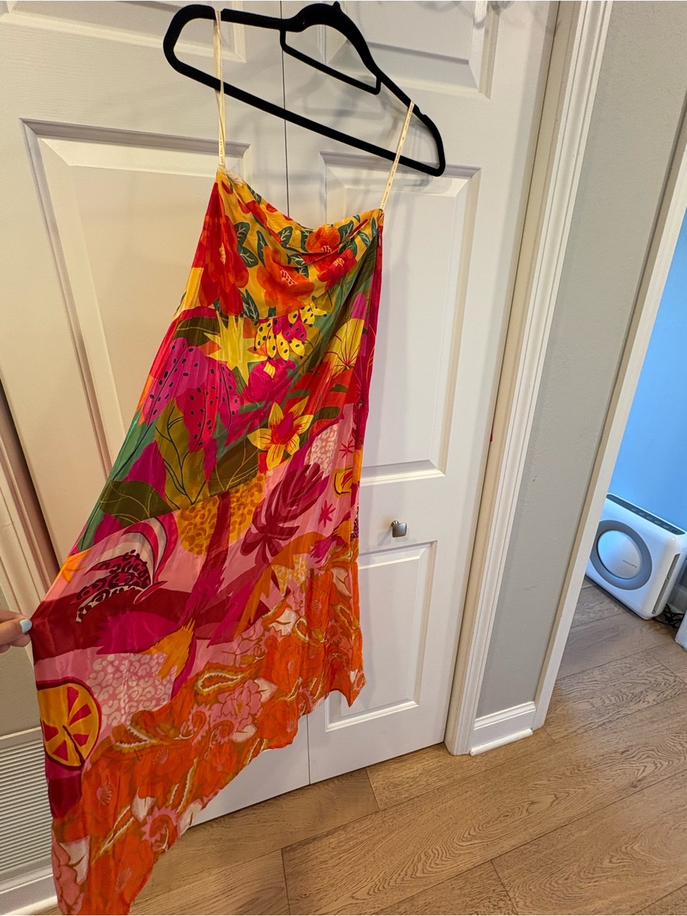 Anthropologie FARM Rio Floral skirt in Pink, Orange, Yellow